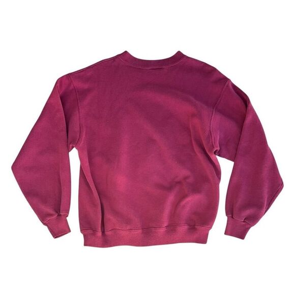 Vintage Hanes Men's L Maroon Crewneck Sweatshirt Pullover Hanes - Picture 2 of 4